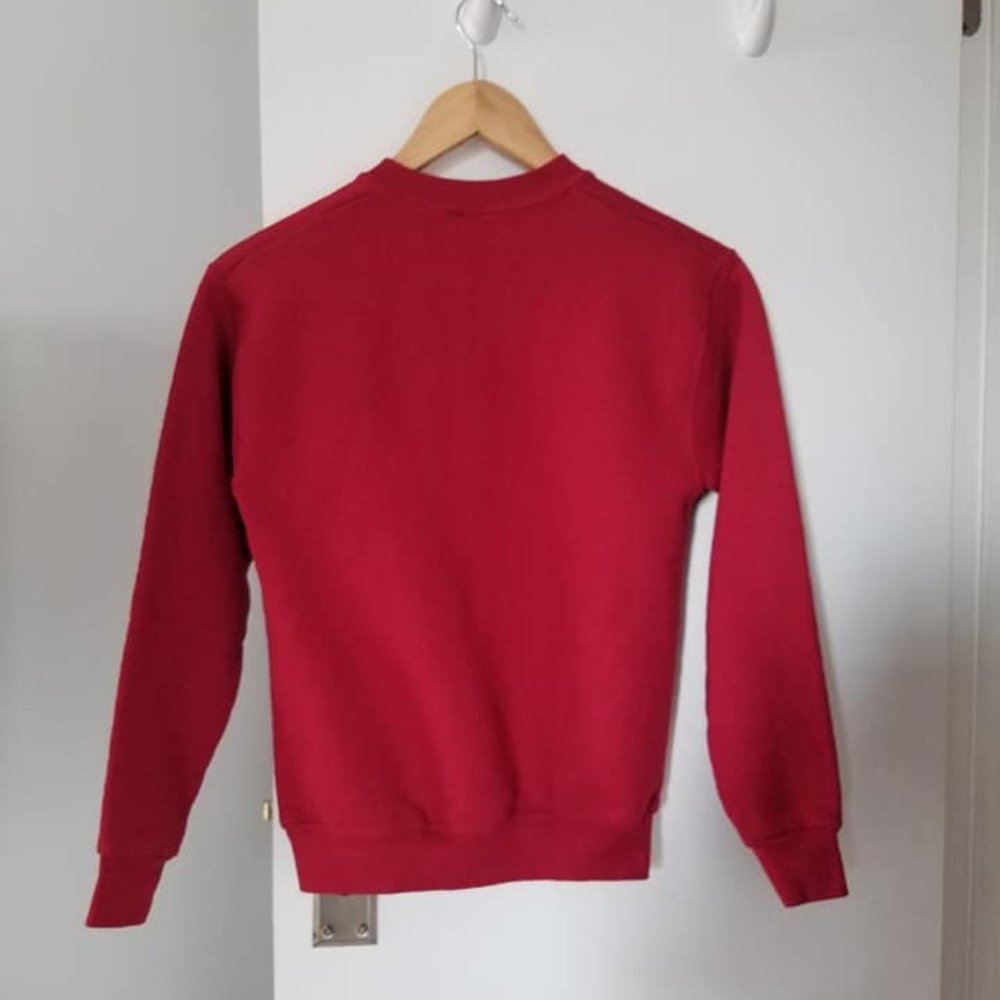 Vintage BVD Maroon Crewneck Sweatshirt Boys Large 14-16 Made in USA